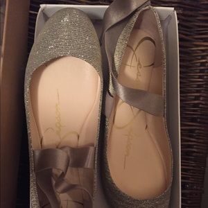 Jessica Simpson Glitter Gabor Ballerina Shoes